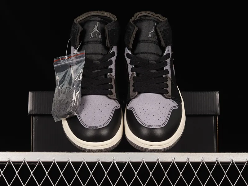 All categories Air Jordan Jordan series basketball shoes Air Jordan 1 Mid Air Jordan 1 Mid "Inside Out" AJ1 Joe 1 reverse black and gray China basketball shoes DM9652-001